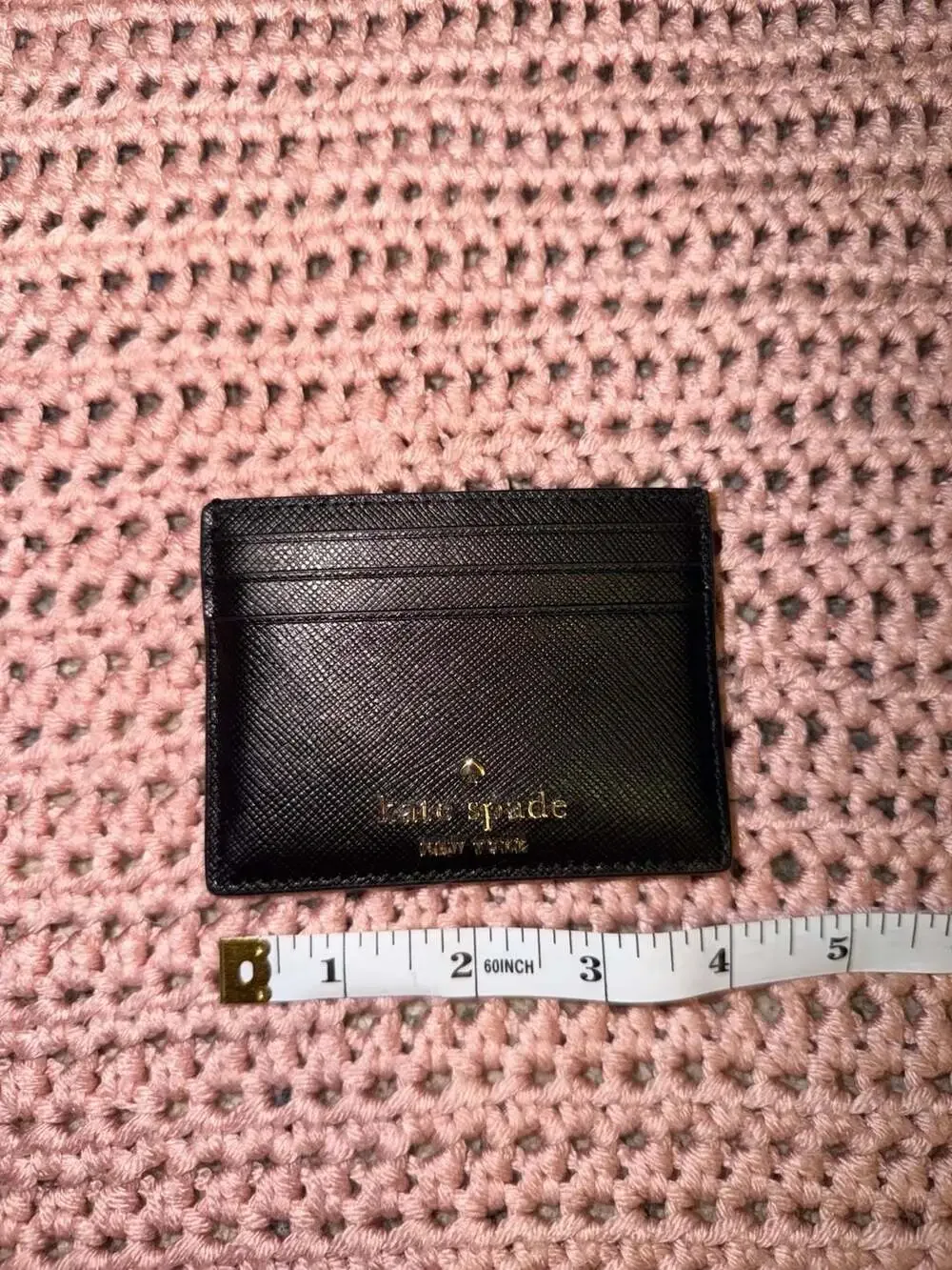 Kate Spade New York Small Slim Card Holder in Black